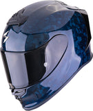 Full-Face Motorcycle Helmet Scorpion Exo Exo-R1 Evo Carbon Air Carbon Fiber Blue Onyx Size Xl