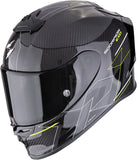 Full-Face Motorcycle Helmet Scorpion Exo Exo-R1 Evo Carbon Air Carbon Fiber Black Neon Yellow Cynergy Size Xs