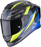 Full-Face Motorcycle Helmet Scorpion Exo Exo-R1 Evo Carbon Air Carbon Fiber Black Blue Neon Yellow Runner Size S