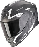 Full-Face Motorcycle Helmet Scorpion Exo Exo-R1 Evo Carbon Air Carbon Fiber Matt Black Silver Propel Size S