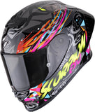 Full-Face Motorcycle Helmet Scorpion Exo Exo-R1 Evo Ii Air Ultra Tct Black Blue Pink Savage Size L
