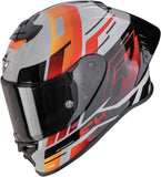 Full-Face Motorcycle Helmet Scorpion Exo Exo-R1 Evo Ii Air Ultra Tct Grey Red Orange Adrenaline Size Xs