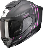 Full-Face Motorcycle Helmet Scorpion Exo Exo-1500 Carbon Air Carbon Fiber Matt Black Pink Zity Size L