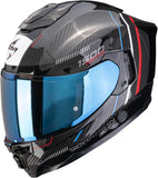 Full-Face Motorcycle Helmet Scorpion Exo Exo-1500 Carbon Air Carbon Fiber Black Red Blue Zity Size Xl