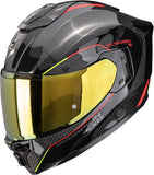 Full-Face Motorcycle Helmet Scorpion Exo Exo-1500 Carbon Air Carbon Fiber Black Red Yellow Mundi Size S