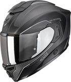 Full-Face Motorcycle Helmet Scorpion Exo Exo-1500 Carbon Air Carbon Fiber Matt Black Silver Mundi Size Xl