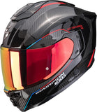 Full-Face Motorcycle Helmet Scorpion Exo Exo-1500 Carbon Air Carbon Fiber Black Red Mundi Size L