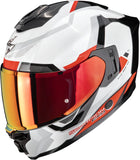 Full-Face Motorcycle Helmet Scorpion Exo Exo-1500 Air Ultra Tct White Red Arena Size Xl