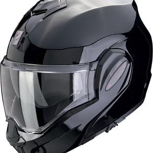 Flip-Up Motorcycle Helmet Scorpion Exo Exo-Tech Evo Polycarbonate Black Solid Size M