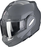 Flip-Up Motorcycle Helmet Scorpion Exo Exo-Tech Evo Polycarbonate Metallic Grey Solid Size Xl