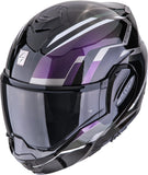 Flip-Up Motorcycle Helmet Scorpion Exo Exo-Tech Evo Polycarbonate Chameleon Black Furio Size Xl