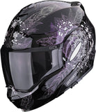 Flip-Up Motorcycle Helmet Scorpion Exo Exo-Tech Evo Polycarbonate Chameleon Black Dream Size L