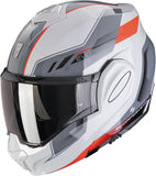 Flip-Up Motorcycle Helmet Scorpion Exo Exo-Tech Evo Polycarbonate Grey Red Socius Size Xl
