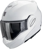 Flip-Up Motorcycle Helmet Scorpion Exo Exo-Tech Evo Pro Ultra Tct Pearl White Solid Size L