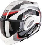 Flip-Up Motorcycle Helmet Scorpion Exo Exo-Tech Evo Pro Ultra Tct Grey Black Red Acuti Size S