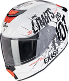 Full-Face Motorcycle Helmet Scorpion Exo Exo-Jnr Air Polycarbonate White Black Boum Size L