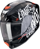Full-Face Motorcycle Helmet Scorpion Exo Exo-Jnr Air Polycarbonate Black White Boum Size M