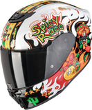 Full-Face Motorcycle Helmet Scorpion Exo Exo-Jnr Air Polycarbonate White Orange Black Yucatan Size L
