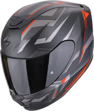Full-Face Motorcycle Helmet Scorpion Exo Exo-391 Polycarbonate Matt Black Red Aaxo Size Xl