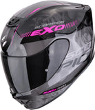Full-Face Motorcycle Helmet Scorpion Exo Exo-391 Polycarbonate Black Pink Ava Size Xs