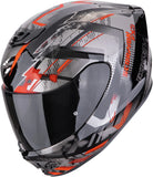 Full-Face Motorcycle Helmet Scorpion Exo Exo-391 Polycarbonate Black Red Clutter Size Xxl