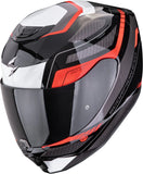 Full-Face Motorcycle Helmet Scorpion Exo Exo-391 Polycarbonate Black Red Leo Size M