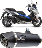 Complete Exhaust System Without Catalytic Converter And Without Sound Certification Lv One Evo Steel Black Carbon Fiber End Cap - Leovince Compatible With Yamaha Tracer 900 Gt (2018-2020)
