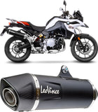 Exhaust Tip Without Sound Certification Nero Stainless Steel Carbon Fiber End Cap - Leovince Compatible With Bmw F 750 Gs (2018-2024)
