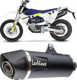 Exhaust Tip Without Sound Certification Nero Stainless Steel Carbon Fiber End Cap - Leovince Compatible With Husqvarna 701 Enduro - Lr (2021-2024)