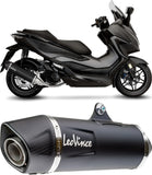 Complete Exhaust System Without Catalytic Converter And Without Sound Certification Lv One Evo Steel Black Carbon Fiber End Cap - Leovince Compatible With Yamaha Tracer 700 (2016-2020)