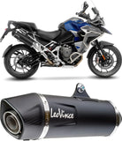 Exhaust Tip Without Sound Certification Nero Stainless Steel Carbon Fiber End Cap - Leovince Compatible With Triumph Tiger 1200 Gt Explorer (2025-2026)