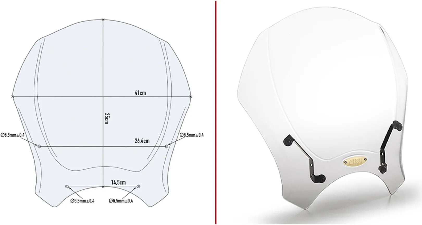 Universal Transparent Wind-Screen - Givi Compatible With Triumph Trident 660 (2021-2024)