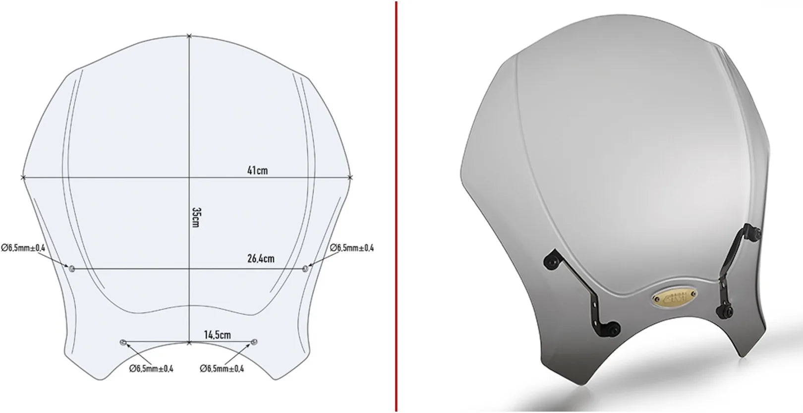 Universal Smoked Wind-Screen - Givi Compatible With Benelli Leoncino 800 (2022-2024)
