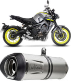 Complete Exhaust System Without Catalytic Converter And Without Sound Certification Nero Stainless Steel Carbon Fiber End Cap - Leovince Compatible With Honda Forza 125 (2021-2024)