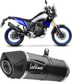 Exhaust Tip Without Sound Certification Lv One Evo Steel Black Carbon Fiber End Cap - Leovince Compatible With Yamaha Ténéré 700 (2025-2026)