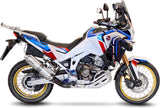 Exhaust Tip Without Sound Certification Lv One Evo Stainless Steel - Leovince Compatible With Honda Crf 1100 L Africa Twin (2020-2023)