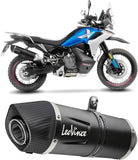 Exhaust Tip Without Sound Certification Lv One Evo Steel Black Carbon Fiber End Cap - Leovince Compatible With Cfmoto 800 Mt (2025-2026)