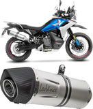Exhaust Tip Without Sound Certification Lv One Evo Stainless Steel Carbon Fiber End Cap - Leovince Compatible With Cfmoto Ibex 800 E (2022-2024)