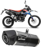 Exhaust Tip Without Sound Certification Lv One Evo Steel Black Carbon Fiber End Cap - Leovince Compatible With Aprilia Rx 125 (2021-2024)