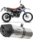 Exhaust Tip Without Sound Certification Lv One Evo Stainless Steel Carbon Fiber End Cap - Leovince Compatible With Aprilia Sx 125 (2021-2024)