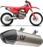 Exhaust Tip Without Sound Certification Lv One Evo Steel Black Carbon Fiber End Cap - Leovince Compatible With Honda Cb 500 F (2019-2023)