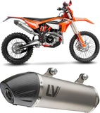 Exhaust Tip Without Sound Certification Lv-X Evo Stainless Steel Carbon Fiber End Cap - Leovince Compatible With Beta Rr 480 Racing 4T (2020-2025)