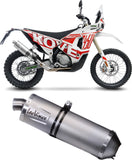 Exhaust Tip Without Sound Certification Lv One Evo Stainless Steel Carbon Fiber End Cap - Leovince Compatible With Kove Moto 450 Rally (2023-2024)