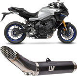 Complete Exhaust System Without Catalytic Converter And Without Sound Certification Lv Race Stainless Steel - Leovince Compatible With Yamaha Tracer 9 (2025-2026)