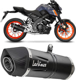 Complete Exhaust System Without Catalytic Converter And Without Sound Certification Lv One Evo Steel Black Carbon Fiber End Cap - Leovince Compatible With Yamaha Yzf-R 125 (2025-2026)