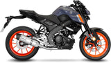 Complete Exhaust System Without Catalytic Converter And Without Sound Certification Lv One Evo Stainless Steel Carbon Fiber End Cap - Leovince Compatible With Yamaha Xsr 125 (2025-2026)