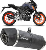 Complete Exhaust System Without Catalytic Converter And Without Sound Certification Lv One Evo Carbon Fiber Carbon Fiber End Cap - Leovince Compatible With Yamaha Xsr 125 (2025-2026)