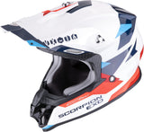 Off-Road Motorcycle Helmet Scorpion Exo Vx-16 Evo Air Polycarbonate White Red Blue Rod Size Xs