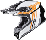 Off-Road Motorcycle Helmet Scorpion Exo Vx-16 Evo Air Polycarbonate Black Orange Lignes Size Xxl