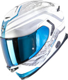 Full-Face Motorcycle Helmet Scorpion Exo Exo-Gt Sp Air Ultra Tct White Blue Arten Size Xxl